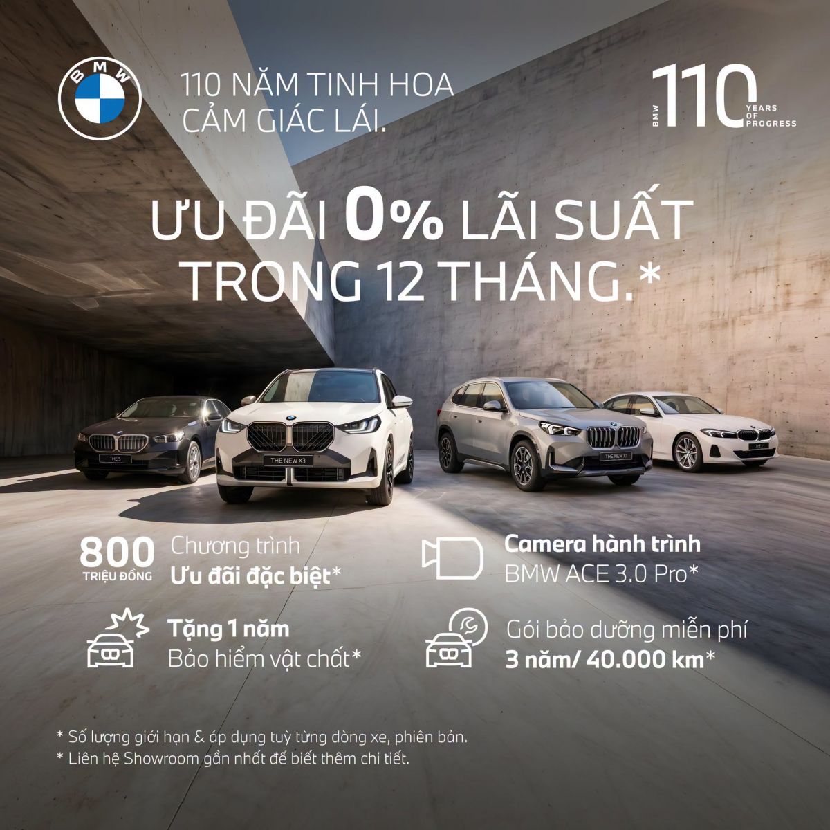 BMW ƯU ĐÃI LÃI SUẤT 0% TRONG 12 THÁNG
